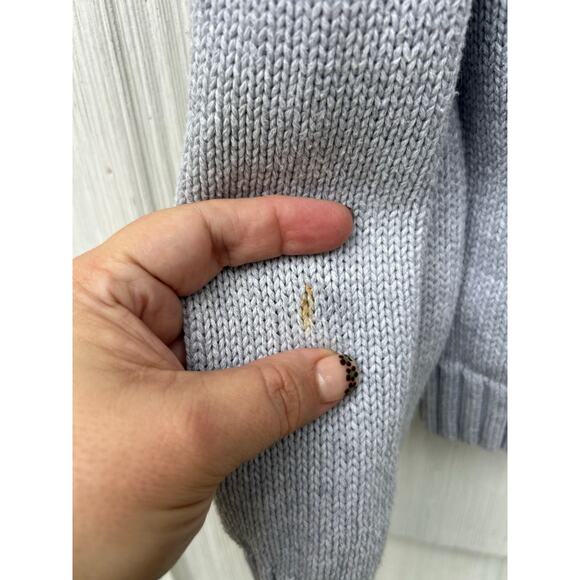 Chaps Mens Gray Cotton Quarter Zip Sweater Knit Pullover‎ Mock Neck Size M - Picture 8 of 8